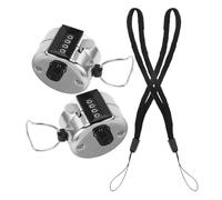 BAZEITFLOW Compteur Mécanique Manuel à 4 Chiffres Bouton Poussoir et Anneau | Boîtier Métallique Argenté, Format Portable, pour Suivi et Points de Tricot en Intérieur