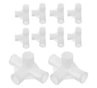 BAZEITFLOW Connecteur à Quatre Voies Renforcé pour Tringle à Penderie 16 MM Kit de Fixation Rapide 10 Pièces en Plastique Haute Résistance Adaptateur pour Armoire Support Chaussures et