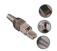 BAZEITFLOW Connecteur Cata sans Outil Prise Mâle Ethernet Blindée Plug Modulaire PC Compatible PC Routeur Tv Installation Rapide