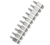 BAZEITFLOW Connecteur de Bornier de Connexion Compact pour Rail Din Installation Rapide Bloc de Terminal Fixe et Mise Terre Usage Industriel Polyvalent