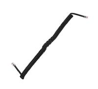 BAZEITFLOW Cordon Téléphonique Spiralé Noir avec Connecteurs PC Câble Compatible Téléphones Fixes Partner Emmêlement pour Usage Domestique et Bureau