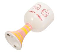 BAZEITFLOW Coupe à Dessert en Céramique Rose sur Pied, Tasse à Boire pour Crème Glacée et Mousse, Gobelet Apéritif Polyvalent Compatible Micro-ondes et Réfrigérateur, pour Desserts