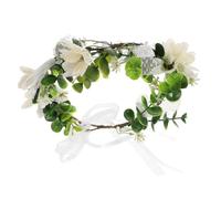 BAZEITFLOW Couronne de Fleurs Bohème Nœud Décoratif Serre-Floral pour Mariage et Fêtes Bandeau Élégant pour Femmes Accessoire de Cérémonie et Tea Party