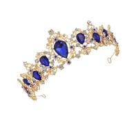 BAZEITFLOW Couronne de Mariage Baroque pour Mariée Tiare Rétro avec Accessoire Chic pour Fête Bal et Cérémonie