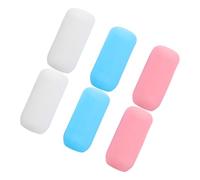 BAZEITFLOW Couvercles de Voyage en Silicone Extensibles pour Bouteilles de Lotion et Shampoing, Lot de 6 Pièces, Étanches et Faciles à Utiliser Voyage