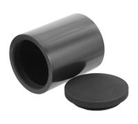 BAZEITFLOW Creuset Résistant aux Hautes Températures en Graphite de Haute Pureté 60ml avec Couvercle à Vis pour Fonderie et Moulage de Fer et Argenté