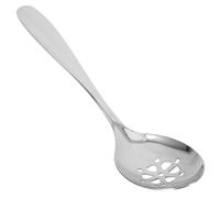 BAZEITFLOW Cuillère à Égoutter Perforée en Acier Inoxydable 304, Taille Allongée et Épaisse, Ustensile de Service Ménager Réutilisable pour Buffet Cuisine Professionnelle, Accessoire Cuisine