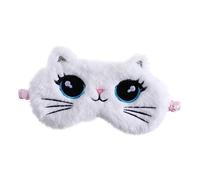 BAZEITFLOW de Sommeil Peluche pour Garçon Fille Cache Œil Mignon Forme de Chat Lumière Doux et pour Confort Optimal pour Maison Bureau Voyages Siestes Accessoire Ludique pour Sommeil