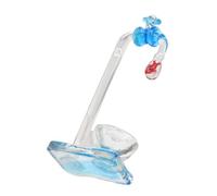 BAZEITFLOW Décoration Aquarium Artificiel en Verre avec Poissons Flottants Ornement Bureau Miniature Portable Décor Aquatique Créatif pour Table Basse et Intérieur Moderne Présent