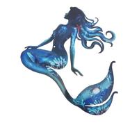 BAZEITFLOW Décoration Murale Sirène Métal Robuste Pour Jardin Et Salle De Bain Ornement Jardin Extérieur Polyvalent Résistant Pour Patio Et Intérieur Ornement Murale Fantaisie Sirènes Et