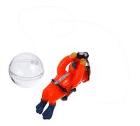 BAZEITFLOW Décoration Plongeur Flottante PVC pour Aquarium Mini Figurine et Sécurisée Ornement Réaliste et Unique pour Petit Bac à Poissons