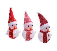 BAZEITFLOW Décorations Lumineuses de Noël Scintillant 3pcs en Plastique Léger pour Fête de Noël Créative et Ambiance Festive Plusieurs Styles