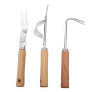 BAZEITFLOW Désherbeur Manuel en Acier Inoxydable Outil De Désherbage Robuste pour Jardinage Set De 3 Outils Utilisation Domestique Et Professionnelle Design Ergonomique Et Solide