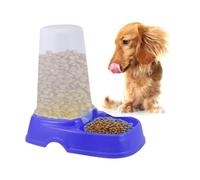 BAZEITFLOW Distributeur Automatique de Nourriture pour Chien et Chat Bac Alimentaire Vertical Plastique Sûr Capacité Pratique pour Plusieurs Animaux Facile à Nettoyer Couleur Bleu Foncé