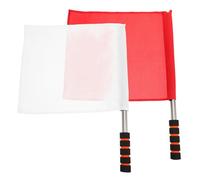 BAZEITFLOW Drapeaux de supporters 2 unités rouges et blancs, pratiques pour signalisation d'arbitre en compétitions sportives et exercices