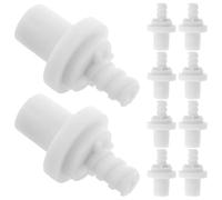 BAZEITFLOW Embout de Manche Spirale Autobloquant pour Brosse de Toilette, Connecteur Pp Blanc 15-16 Mm, Lot de 20, Accessoire Compatible pour Nettoyage Wc et Solide