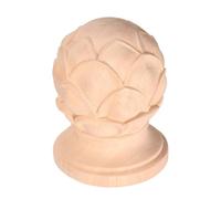 BAZEITFLOW Embout Décoratif Escalier Bois Massif Sculpté 8x10 Cm Style Européen Chapiteau de Colonne pour Décoration Intérieure Poteau Escalier Moulure Bois Décorative