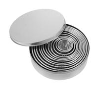 BAZEITFLOW Emporte-Pièces Pâtisserie Inox 304, Lot de 12 Cercles à Mousse Ronds, Moules à Biscuits et Raviolis, Outils de Découpe Pratiques pour Pâtisserie Maison et Cuisson Gourmande