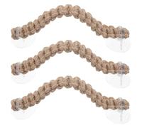 BAZEITFLOW Ensemble de 3 Cordes Tressées Suspendues pour Reptiles Grimpante Pont et Balançoire pour Terrarium Accessoires pour Bernard-L'Hermite Geckos et Lézards Décoration