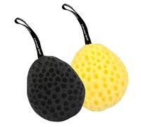 BAZEITFLOW Éponge de Bain Ultra Douce 2Pcs Gommage Exfoliant Respirant pour Salle de Bain Éponge Réutilisable Cordon
