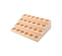 BAZEITFLOW Étagère Bois pour Bouteilles Huile Essentielle Emplacements Support Compact et Résistant pour Rangement et de Flacons Verre