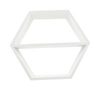 BAZEITFLOW Étagère Murale Hexagonale Bois Blanc Support de Rangement Compact et Décoratif Mini Étagère Murale pour Plantes et Petits Objets Finition Polie et Écologique pour Maison