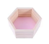 BAZEITFLOW Étagère Murale Hexagonale Massif Rose Petite pour Rangement Chambre Garçon Fille Décoration Magasin Vêtements Garçon Fille