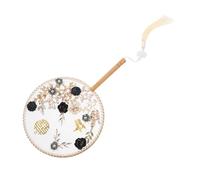 BAZEITFLOW Éventail Rond Style Chinois pour Mariage Accessoire Vintage de Photographie Antique Éventail Traditionnel pour et Décorations Spéciales