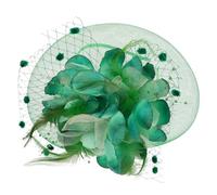 BAZEITFLOW Fascinateur Petit Chapeau Vintage Clip avec Plume et Voilette Accessoire Élégant pour Mariage et Fête Épingle à Cheveux Rétro pour Mariée