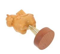 BAZEITFLOW Figurine Cheval à Bascule en Bois Sculpté, Statue Miniature Feng Shui Symbolisant Richesse et Prospérité, Décoration Intérieure pour Bureau et Nouvel an Chinois 2026, Ornement