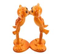 BAZEITFLOW Figurine Singe Résine Couple Romantique Décoration Mariage Animaux pour Salon Bureau Statuette Miniatures pour Fête Saint Valentin et Gâteau