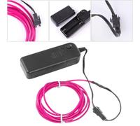 BAZEITFLOW Fil Électroluminescent Lumineux El 2 M Violet Souple 3v Batterie, Câble Lumineux Décoratif Multifonction pour Cosplay, Décoration Halloween, Noël, Éclairage Saisonnier