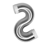 BAZEITFLOW Flexible Gaine Aluminium Renforcée Pour Ventilation De Cuisine Tuyau Évacuation Pour Sèche-linge Et Extracteurs Air Installation Facile Et Résistante Aux Températures