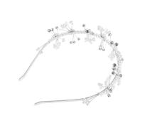 BAZEITFLOW Flower Crown Headband For Comfortable Lightweight Faux Pearl Tiara Crown Hair Accessory For Birthday Wedding Communion Photography