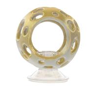 BAZEITFLOW Grotte d’Angle pour Aquarium à Betta et crevettes cachette Solide en résine abri sécurisé pour Poissons et Lieu de Reproduction décoration Naturelle pour Environnement