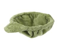 BAZEITFLOW Hamac Suspendu pour Chat 33 CM en Peluche Douce Vert Accessoire Compatible Arbre à Chat Lit de Sieste Moelleux et Confortable pour Petits Animaux Perchoir de Rechange Facile à