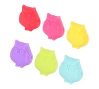BAZEITFLOW Identificateurs en Silicone Plusieurs styles Lot de 6 Réutilisables et Isolants Thermiquement, Design Hibou pour Reconnaître Facilement Vos Couleur Aléatoire Plusieurs styles