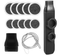 BAZEITFLOW Kazoo Professionnel à Double Trou Portable en ABS et Tritan avec Membrane de Remplacement Cordelette Incluse Instrument de Musique pour Adultes et Débutants pour Animation et