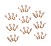 BAZEITFLOW Kit 40 Pièces Embouts de Contact Mig 15ak Buse de Soudage Or Rose 0,6/0,8/0,9/1,0 Diffuseur de Buse Résistant Haute Température pour Accessoires Soudage sans Gaz