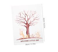 BAZEITFLOW Kit Arbre à pour de Genre Poster Interactif avec Encreurs Bleu et Dor pour Shower et Souvenirs Personnalisés