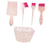 BAZEITFLOW Kit de Coloration Cheveux avec Brosse Bol Ergonomique et Planche de Balayage Kit de Teinture pour Salon et Usage DIY Matériel Transparent pour Mélange Précis