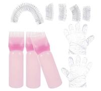 BAZEITFLOW Kit de Coloration Cheveux Complet pour Domicile et Salon avec Applicateur Pinceau Bouteille et Gants Professionnel pour Teinture et Décoloration Adapté à Tous Types de Cheveux
