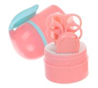 BAZEITFLOW Kit de Coupe-ongles pour Garçon Fille Ciseaux Sécurisés Soins de Manucure Trousse Hygiénique Rose avec Accessoires Précis pour Garçon Fille