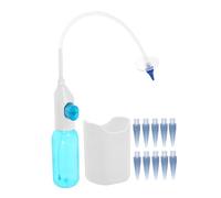 BAZEITFLOW Kit de Nettoyage Oreilles Manuel avec Bassin et Embouts Outil de Retrait Cérumen Sécurisé Système de Rinçage pour Entretien Complet des Oreilles Usage Domestique Facile et