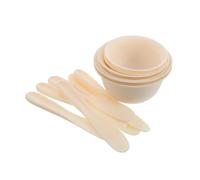 BAZEITFLOW Kit de Soins pour Masques Faciaux 12 Pièces 6 Bols Mélangeurs en Plastique Solide, 6 Spatules Plates pour Mélange, Ensemble Professionnel pour Soins et Beauté du Visage