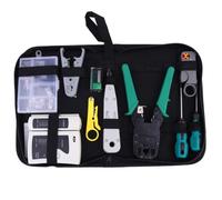 BAZEITFLOW Kit Outils Réseau Multifonction pour Installation et Réparation de Câbles Lan Testeur de Câble Professionnel avec Pince à Sertir sans Batterie Portable pour Maintenance Ethernet