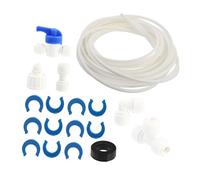 BAZEITFLOW Kit Raccord Tuyau Alimentation Eau pour Réfrigérateur Installation Rapide sans Outil avec Valve Arrêt Accessoires Durables pour Système Purification Eau et Fontaine