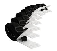 BAZEITFLOW Kit Sangles Fixation Couverture Solaire Piscine, Accessoire Bobine Enrouleur 24 Pcs Noir, Résistant Usage Extérieur Jardin Piscine, Maintien Sécurisé Bâche Solaire Été Hiver