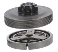 BAZEITFLOW Kit Tambour Et Cloche D’Embrayage Renforcé 52/5800 pour Tronçonneuse Chinoise - Accessoire Entretien Jardinage Agricole - Pignon Intégré, Roulement Inclus, Transmission