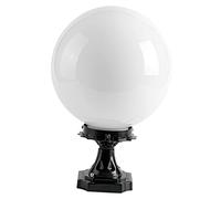 BAZEITFLOW Lampe ExtéRieure SphéRique En Acrylique Avec Socle En Aluminium E27 ÉTanche Anti-PoussièRe Pour Jardin Terrasse Cour 13 Pouces